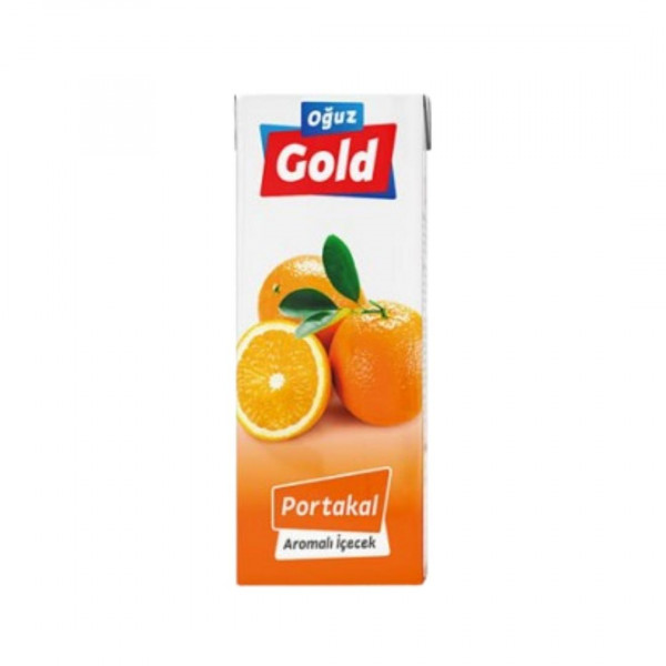 Suc de portocale cu pai Gold 200ml, 27 buc
