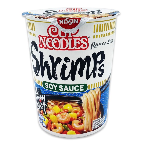Supa instant noodles cu creveti Nissin, 63 g