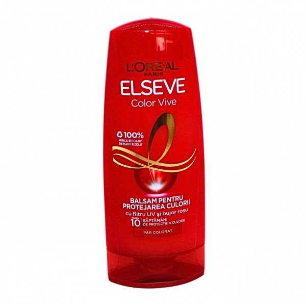 Balsam par colorat Elseve Color Vive filtru UV si bujor rosu 200 ml