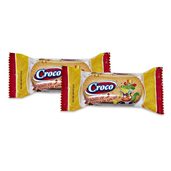 Biscuiti eugenia cu cacao Croco 25 g, 120 buc