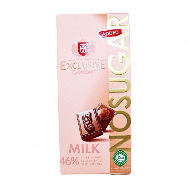 Ciocolata cu lapte fara zahar 46% Dark Exclusive Tai Tau 100 g