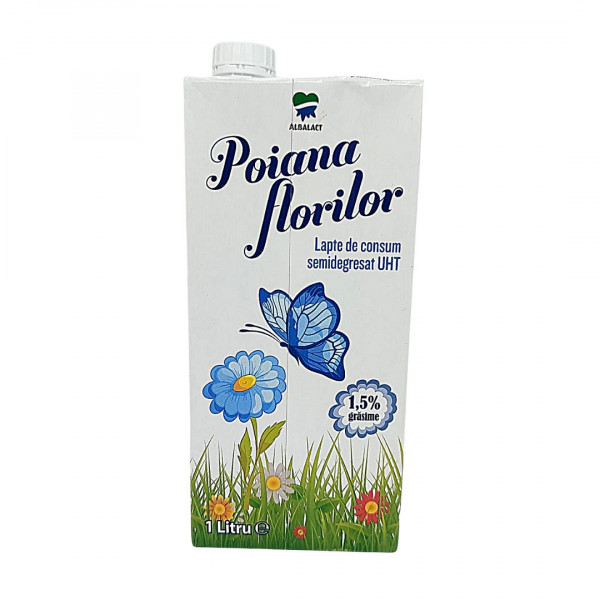 Lapte UHT Poiana Florilor 1,5% 1L