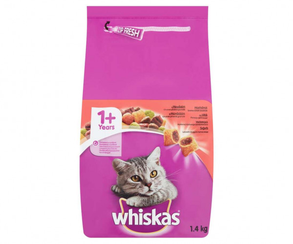 Mancare cu vita pentru pisici Whiskas 1,4 kg