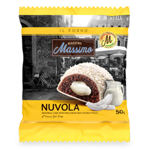 Prajitura cu cocos Nuvola Maestro Massimo 45g, 24 buc