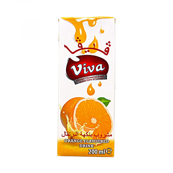 Suc de portocale cu pai Viva 200 ml, 27 buc