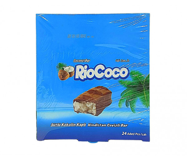 Batoane de cocos si ciocolata Riococo 50 g, 24 buc