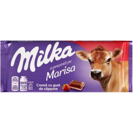 Ciocolata cu capsuni Milka 100 g
