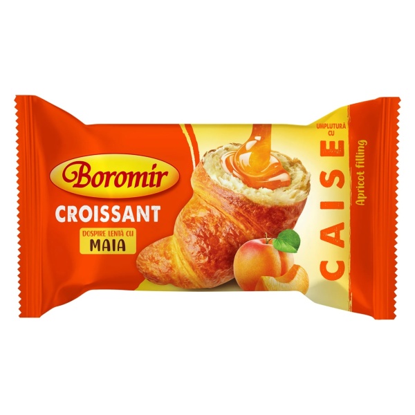 Croissant cu crema de caise Boromir 60 g, 30 buc