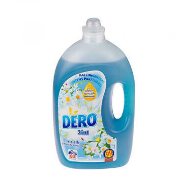 Detergent de rufe Dero lichid 2in1 Iris Alb 2 L