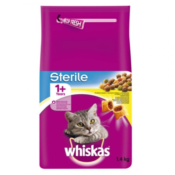 Mancare pentru pisici sterile Whiskas 1,4 kg