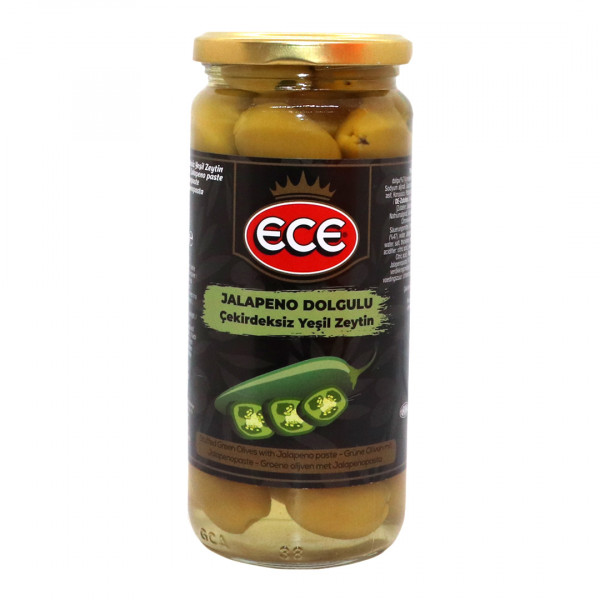 Masline verzi cu jalapeno Ece 480 g