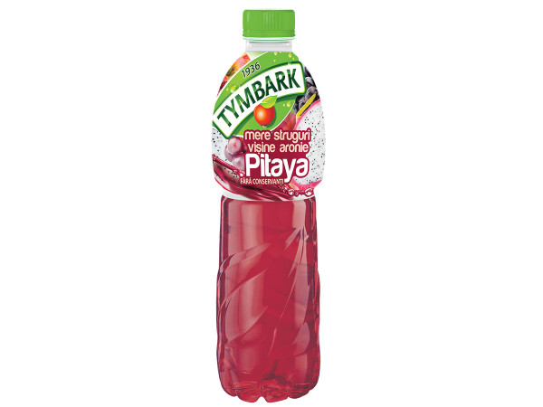 Suc de stuguri si visine Pitaya Tymbark 500 ml, 12 buc