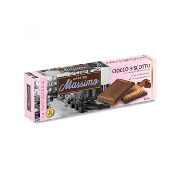 Biscuiti cu glazura de ciocolata Maestro Massimo 120 g