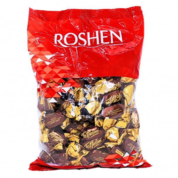 Bomboane caramele cu umplutura de ciocolata Toffelini Roshen 1 kg