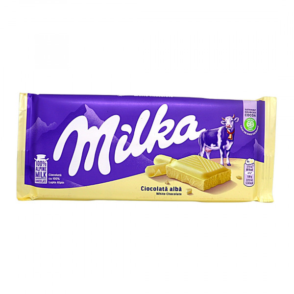Ciocolata alba Milka 100 g