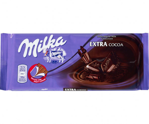 Ciocolata cu extra cacao Milka 100 g