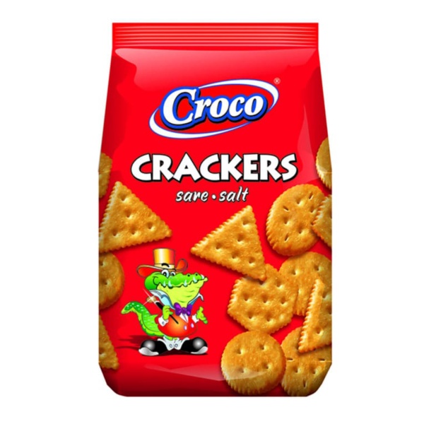 Crackers sare Croco 100 g, 12 buc