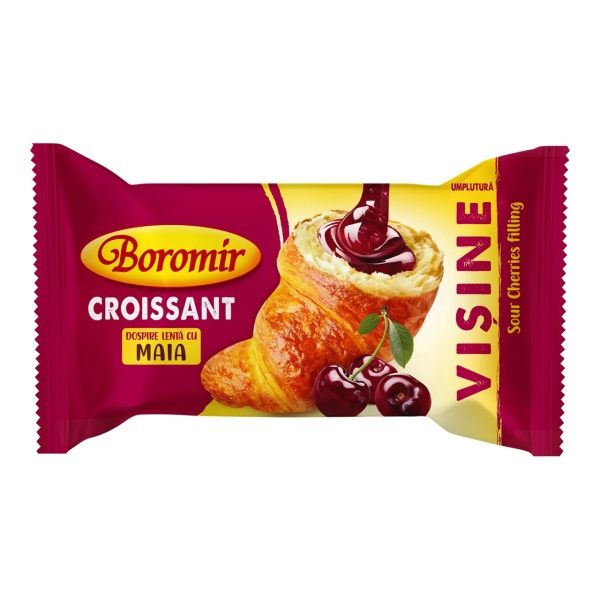 Croissant cu umplutura de visine Boromi 60 g, 30 buc