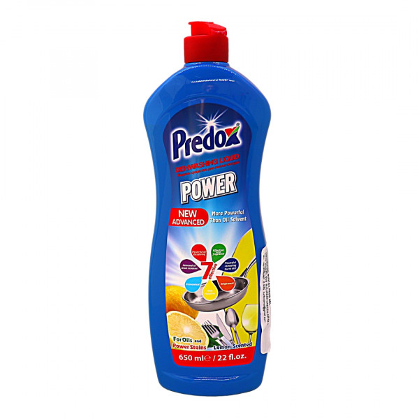 Detergent pentru vase albastru cu parfum de lamaie Predox 650 ml