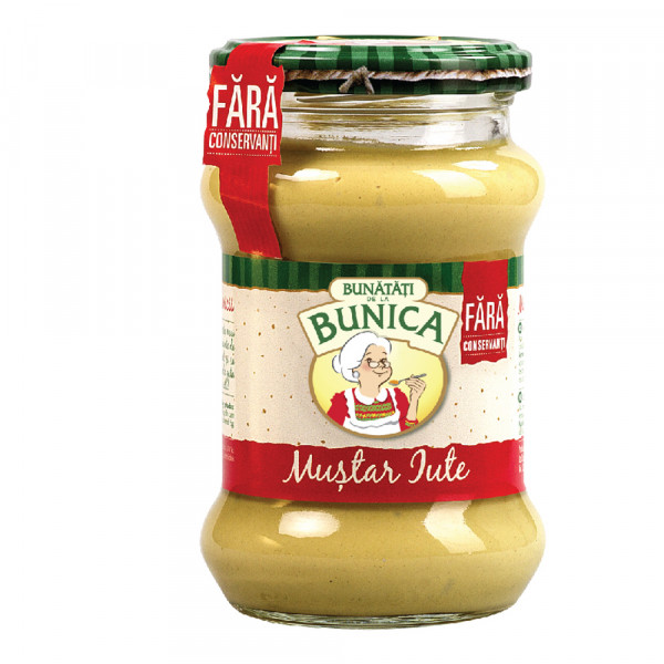 Mustar iute Bunica la borcan 270 g