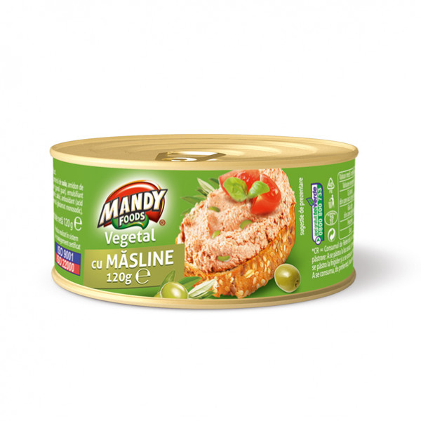 Pate vegetal cu masline Mandy 120 g