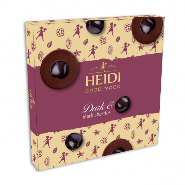 Praline ciocolata amaruie si cirese negre Heidi Good Mood 119 g