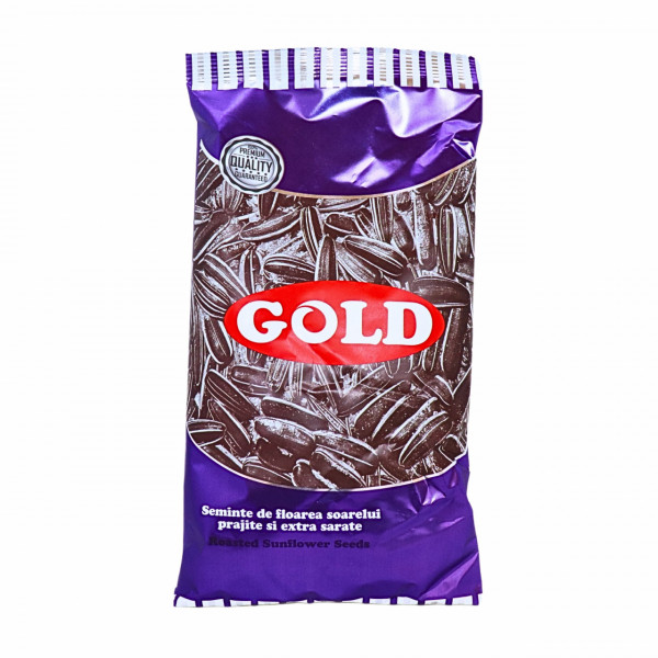 Seminte prajite si extra sarate floarea soarelui Gold 140 g, 15 buc