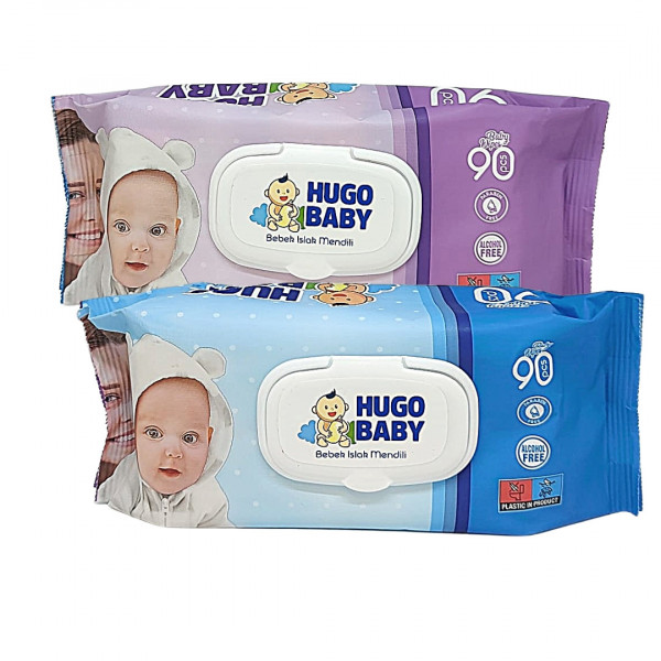 Servetele umede cu capac Hugo Baby, 90 buc