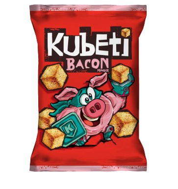Snacksuri cu bacon Kubeti Kubz 35 g, 24 buc