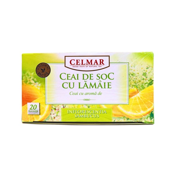 Ceai de soc cu lamaie Celmar 20 plicuri, 30 g