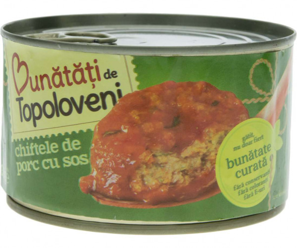 Chiftelute de porc cu sos Topoloveni 400 g