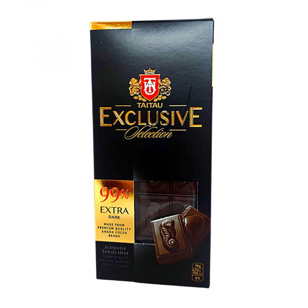 Ciocolata neagra TaiTau Exclusive 90 g, 99% cacao
