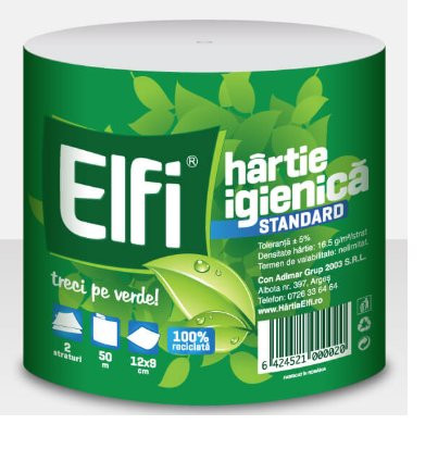 Hartie igienica Elfi 2 straturi, 24 role