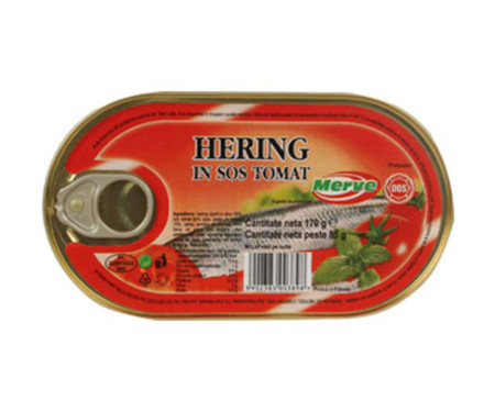 Hering in sos tomat Merve 170 g