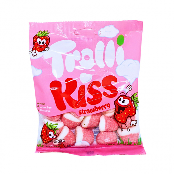 Jeleuri de capsuni Trolli Kiss Strawberry 100 g
