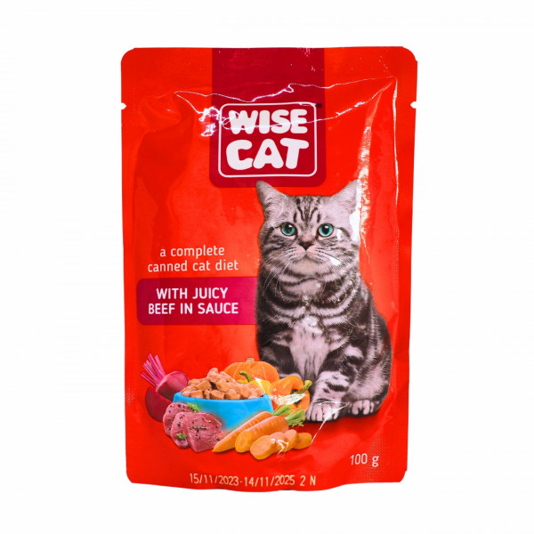 Mancare de pisici vita in sos la plic Wise 100 g