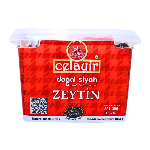 Masline Celayir negre in ulei 321-380, XS-2XS, 400 g