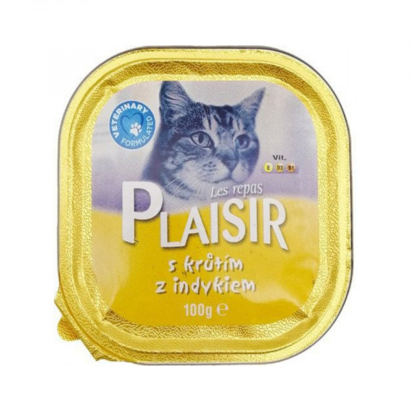 Pate pentru pisici Plasir cu curcan 100 g