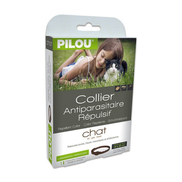 Pilou zgarda antiparazitara pisici 35 cm