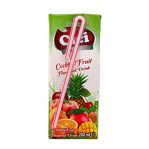 Suc mix cocktail de fructe cu pai Cici 200 ml, 27 buc