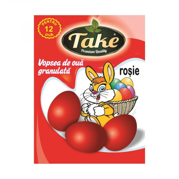 Vopsea de oua granulata rosie Take 7 g, 70 buc