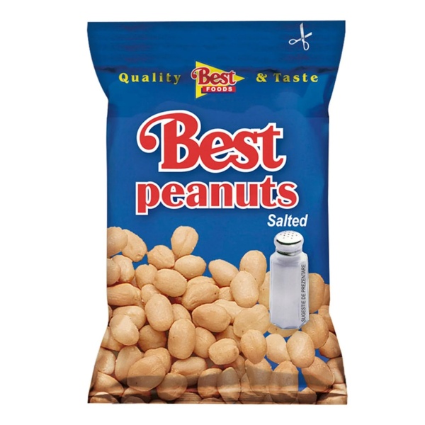 Alune decojite, prajite si sarate Best Foods 50g, 18 buc
