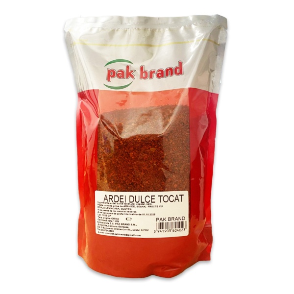 Ardei dulce tocat Pak Brand, 1 kg
