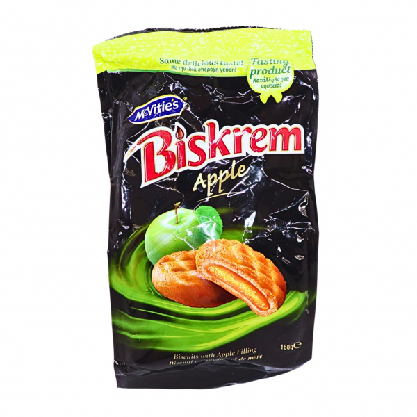 Biscuiti cu mere de post Biskrem Apple 160 g