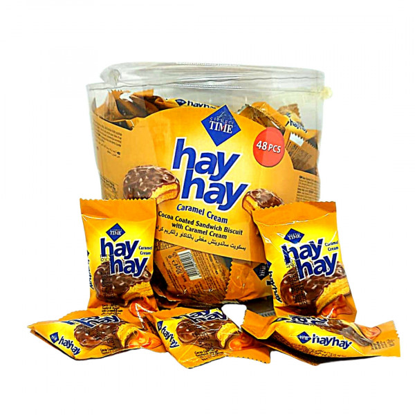 Biscuiti de cacao si caramel Hay Hay 12 g, 48 buc