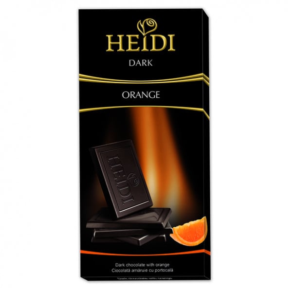 Ciocolata Heidi Dark Orange 80 g