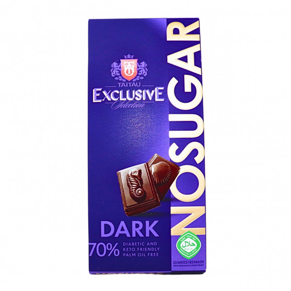 Ciocolata neagra fara zahar 70% Dark Exclusive Tai Tau 100 g