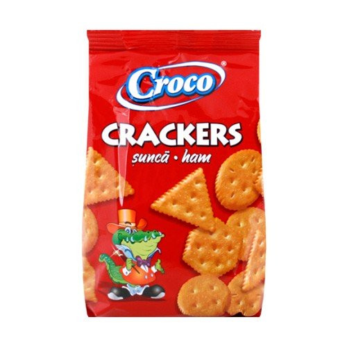 Crackers cu sunca Croco 100 g, 12 buc