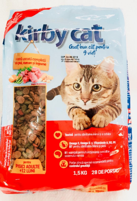 Mancare pisici Kirby 1,5 kg