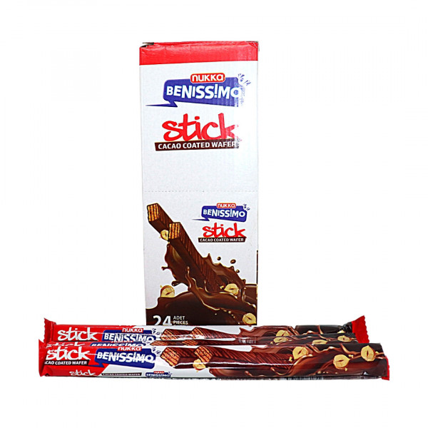 Napolitane cu glazura de cacao Nukka 25 g, 24 buc